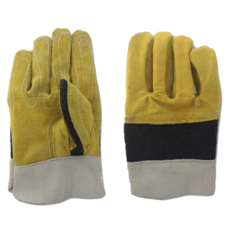 Guante Combinado Jean Carnaza Reforzado Corto